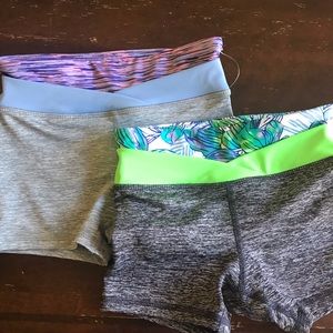 Girls active wear shortie shorts